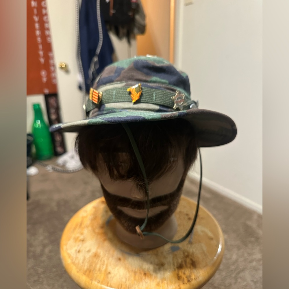 Vintage U.S military “Triple camouflage” bucket hat 80s